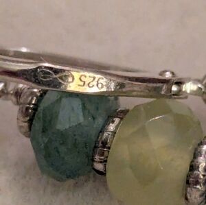 925 Boruo Strawberry Green Quartz and Yellow Citrine  Earrings